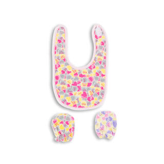New born Baby Bib & Glove Set