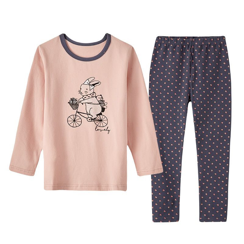 Autumn winter new children underwear set baby long underwear baby home clothes