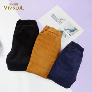 winter retro embroidery children thicken corduroy boys khaki trousers pants Casual Cotton Plain Navy Trousers